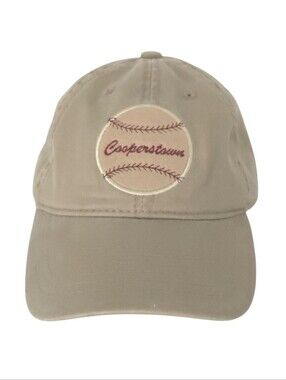 Cooperstown NY Tan Beige‎ Brown "Home of Baseball" Cap Hat